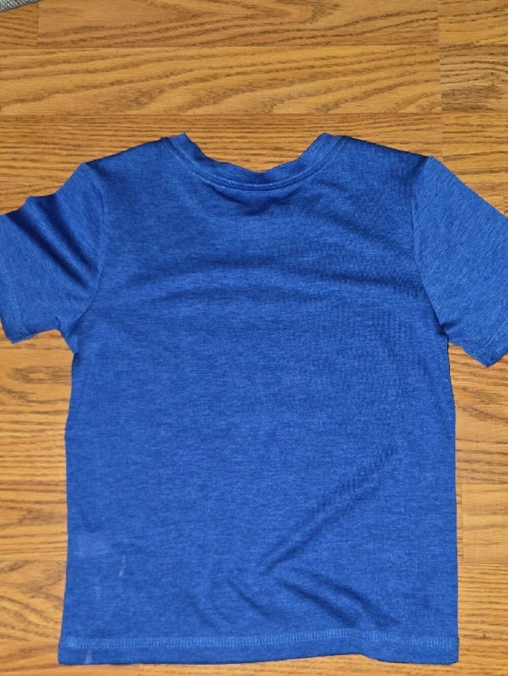 adidas Blue Short-Sleeve Logo Tee with Gradient Print